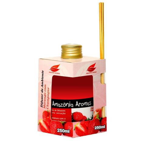 Difusor de Aroma Morango c/ Champagne 250ml - 127236 - Amazonia aromas Menor preço em Difusor de Aroma Morango c/ Champagne 250ml - 127236 - Amazonia aromas