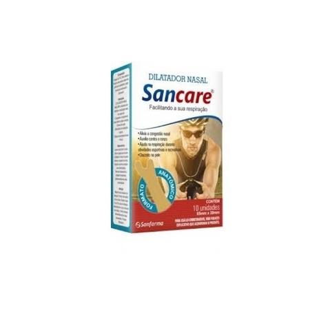 Dilatador Nasal Masculino com 10 Unidades - Sancare - Sanfarma Menor preço em Dilatador Nasal Masculino com 10 Unidades - Sancare - Sanfarma