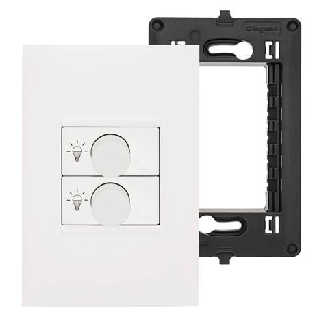 Dimmer Duplo para Lâmpada Led Pial Legrand Com Suporte Espelho 4x2 Menor preço em Dimmer Duplo para Lâmpada Led Pial Legrand Com Suporte Espelho 4x2