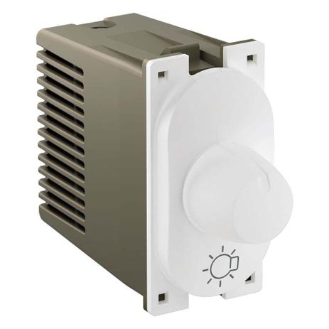 Dimmer rotativo 1 módulo 127V branco Nereya Pial Menor preço em Dimmer rotativo 1 módulo 127V branco Nereya Pial