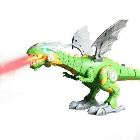 Dinossauro Solta Fumaça de Brinquedo que Anda Faz Sons e tem Luz - Verde - Barcelona Menor preço em Dinossauro Solta Fumaça de Brinquedo que Anda Faz Sons e tem Luz - Verde - Barcelona