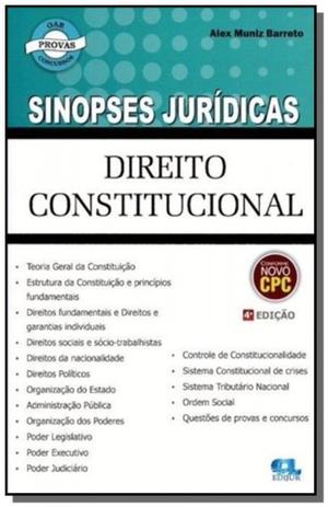 Direito constitucional - colecao sinopses juridica - Edijur Menor preço em Direito constitucional - colecao sinopses juridica - Edijur
