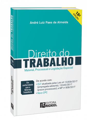 Direito do Trabalho: Material, Processual e Legislação Especial - Rideel Menor preço em Direito do Trabalho: Material, Processual e Legislação Especial - Rideel