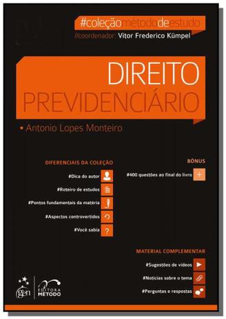 Direito previdenciario - colecao metodo de estudo - Editora metodo Menor preço em Direito previdenciario - colecao metodo de estudo - Editora metodo