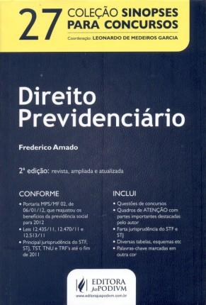 Direito Previdenciário - Vol. 27 - Col. Sinopses para Concursos - Juspodivm Menor preço em Direito Previdenciário - Vol. 27 - Col. Sinopses para Concursos - Juspodivm