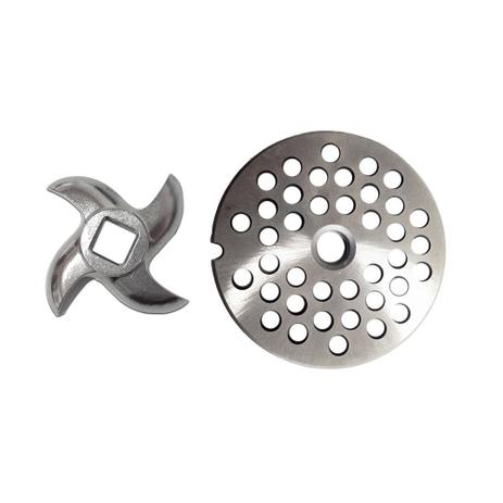 Disco 6mm e Cruzeta Inox Boca 10 - Kit para Moedor de Carne Boca 10 - Picelli Menor preço em Disco 6mm e Cruzeta Inox Boca 10 - Kit para Moedor de Carne Boca 10 - Picelli