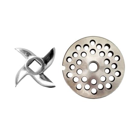Disco 8mm e Cruzeta Inox Boca 22 - Kit para Moedor de Carne Boca 22 - Picelli Menor preço em Disco 8mm e Cruzeta Inox Boca 22 - Kit para Moedor de Carne Boca 22 - Picelli