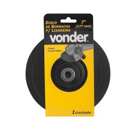 Disco de Borracha p/ Lixadeira 7 (177 mm) Vonder Menor preço em Disco de Borracha p/ Lixadeira 7 (177 mm) Vonder
