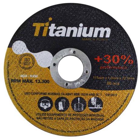Disco de corte 4.1/2 x 3/64 x 7/8 titanium jogo c/ 200 peças Menor preço em Disco de corte 4.1/2 x 3/64 x 7/8 titanium jogo c/ 200 peças