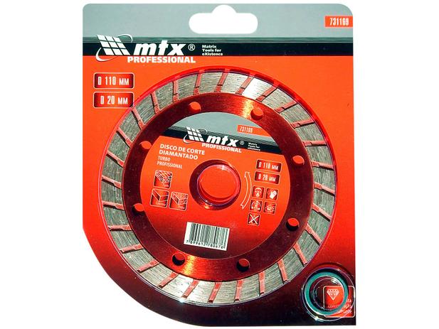 Disco de Corte Diamantado 110x20mm MTX - 731169 Menor preço em Disco de Corte Diamantado 110x20mm MTX - 731169