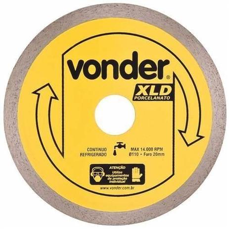Disco de corte diamantado para porcelanato 4” - XLD - Vonder Menor preço em Disco de corte diamantado para porcelanato 4” - XLD - Vonder