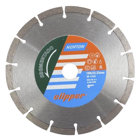 Disco de Corte Diamantado Segmentado Clipper 180mm Norton Menor preço em Disco de Corte Diamantado Segmentado Clipper 180mm Norton