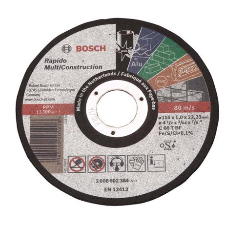 Disco de corte Multi-Uso para esmerilhadeira 4 1/2 Bosch Menor preço em Disco de corte Multi-Uso para esmerilhadeira 4 1/2 Bosch