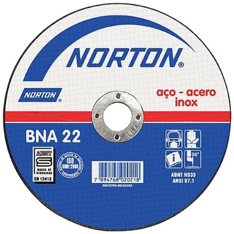 Disco de corte para inox 9” x 2 x 22,2 mm - BNA22 - Norton é ruim? Disco de corte para inox 9” x 2 x 22,2 mm - BNA22 - Norton é boa?