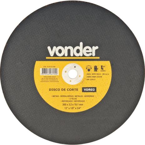 Menor preço em Disco de corte para metal 300 x 3,2 x 19,05 mm - VDR02 - Vonder