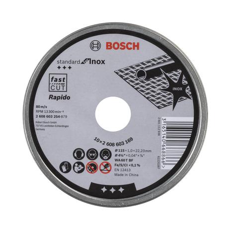 Disco de Corte Rápido Standard Inox 4.1/2” Box com 10 peças - BOSCH Menor preço em Disco de Corte Rápido Standard Inox 4.1/2” Box com 10 peças - BOSCH