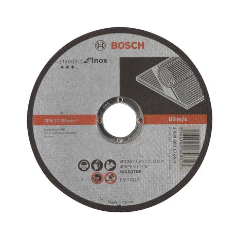 Disco de Corte Standard Inox 5” 1.6 mm 7/8” Centro Reto BOSCH Menor preço em Disco de Corte Standard Inox 5” 1.6 mm 7/8” Centro Reto BOSCH