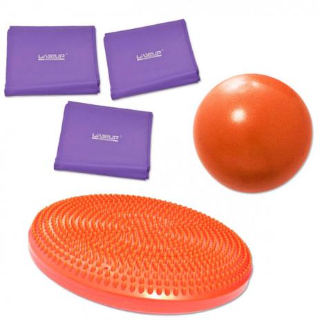 Disco de Equilibrio Inflavel + Overball 25 Cm + 3 Faixas Elasticas Media Liveup Menor preço em Disco de Equilibrio Inflavel + Overball 25 Cm + 3 Faixas Elasticas Media Liveup