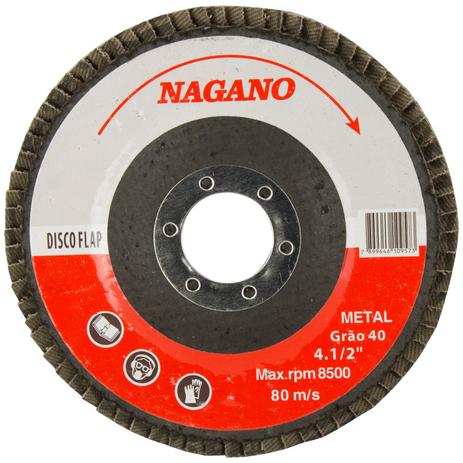 Disco de Lixa Flap 4.1/2 - GrÃo 40 - NDF40 - Nagano Menor preço em Disco de Lixa Flap 4.1/2 - GrÃo 40 - NDF40 - Nagano