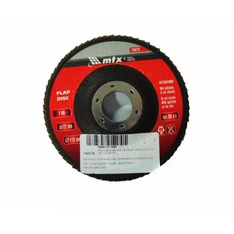 Disco de Lixa Flap 4.1/2 POL Grana 80 MTX - Toolsworld Menor preço em Disco de Lixa Flap 4.1/2 POL Grana 80 MTX - Toolsworld