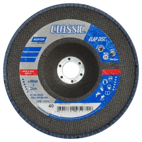 Disco de lixa flap disc 7” - R822 (80) - Norton Menor preço em Disco de lixa flap disc 7” - R822 (80) - Norton