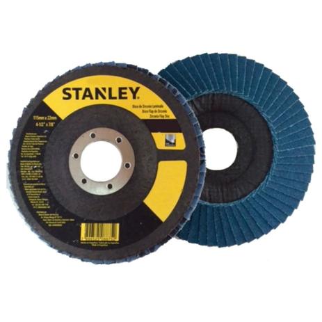 Disco de lixa flap disc cônico 4.1/2” (40) - Stanley Menor preço em Disco de lixa flap disc cônico 4.1/2” (40) - Stanley