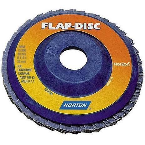 Disco de lixa flap disc reto 4.1/2” - R822 (40) - Norton Menor preço em Disco de lixa flap disc reto 4.1/2” - R822 (40) - Norton