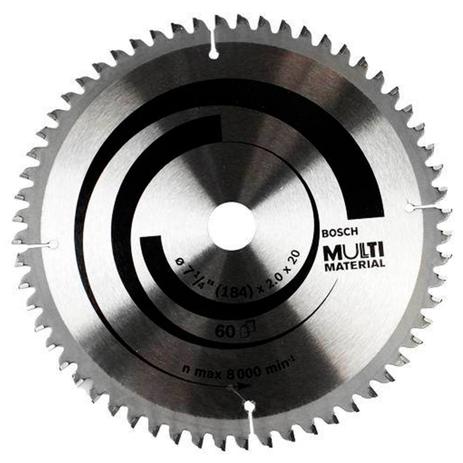 Disco de Serra Circular 184mm 60 Dentes Multi Material Bosch Menor preço em Disco de Serra Circular 184mm 60 Dentes Multi Material Bosch