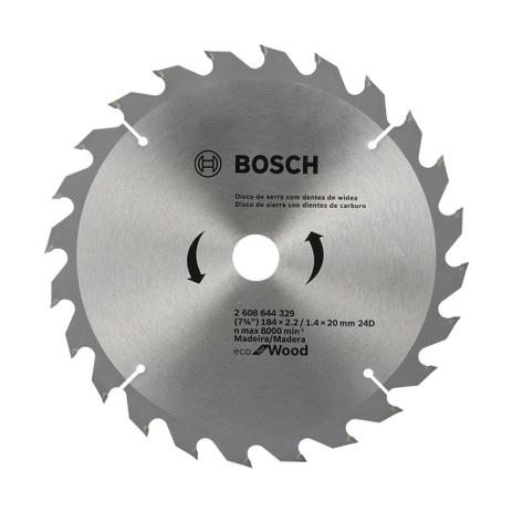 Disco de Serra Circular Eco 184mm 24 Dentes Bosch Menor preço em Disco de Serra Circular Eco 184mm 24 Dentes Bosch
