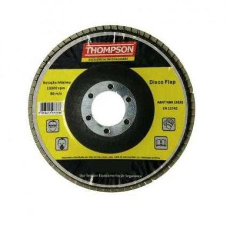 Disco Desbaste Flap 4.1/2 G60 115x22.2mm Thompson Menor preço em Disco Desbaste Flap 4.1/2 G60 115x22.2mm Thompson
