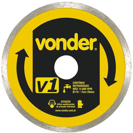 Disco diamantado 110mm contínuo furo 20mm v1 - Vonder Menor preço em Disco diamantado 110mm contínuo furo 20mm v1 - Vonder