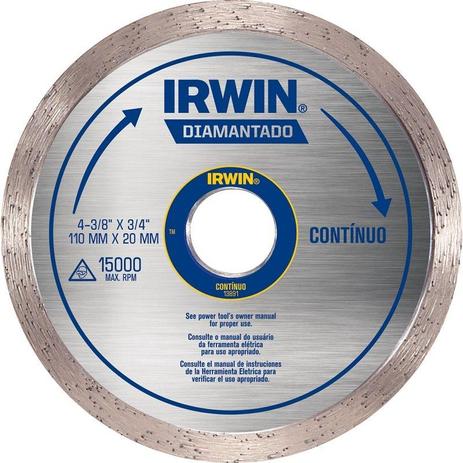 Disco Diamantado 110mm Liso (Contínuo) Corte A Seco Iw13891 Irwin Menor preço em Disco Diamantado 110mm Liso (Contínuo) Corte A Seco Iw13891 Irwin