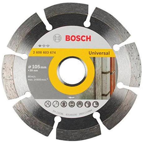 Disco Diamantado Bosch Segmentado STD para Alvenaria 105mm x 20mm Menor preço em Disco Diamantado Bosch Segmentado STD para Alvenaria 105mm x 20mm