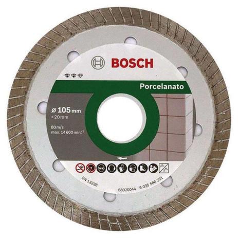 Disco Diamantado Bosch Turbo para Porcelanato 105mm x 20mm Menor preço em Disco Diamantado Bosch Turbo para Porcelanato 105mm x 20mm