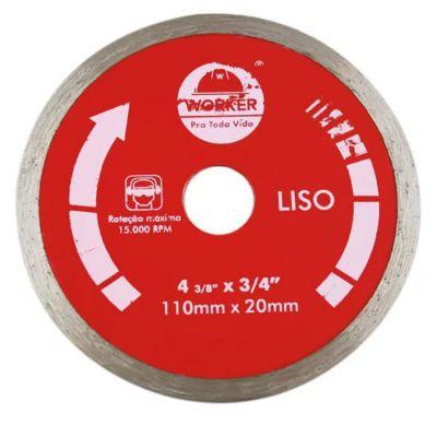 Disco Diamantado Liso 110mm Worker Menor preço em Disco Diamantado Liso 110mm Worker