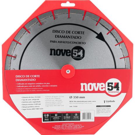 Disco Diamantado para Asfalto E Concreto - Nove54 Menor preço em Disco Diamantado para Asfalto E Concreto - Nove54