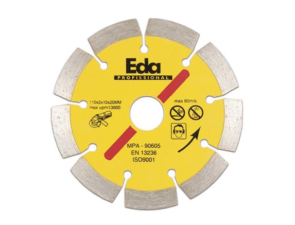Disco Diamantado Segmentado Profissional 110MM 8QY EDA Menor preço em Disco Diamantado Segmentado Profissional 110MM 8QY EDA