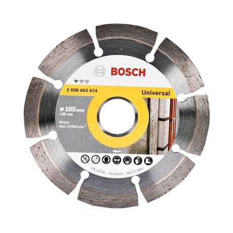 Disco Diamantado Segmentado Universal Bosch 105mm Menor preço em Disco Diamantado Segmentado Universal Bosch 105mm