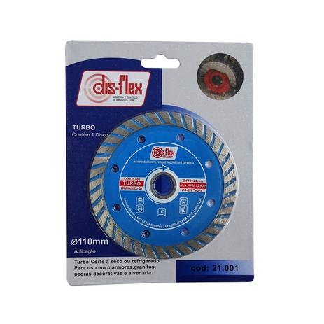 Disco Diamantado Turbo 110 x 20 mm Disflex Menor preço em Disco Diamantado Turbo 110 x 20 mm Disflex