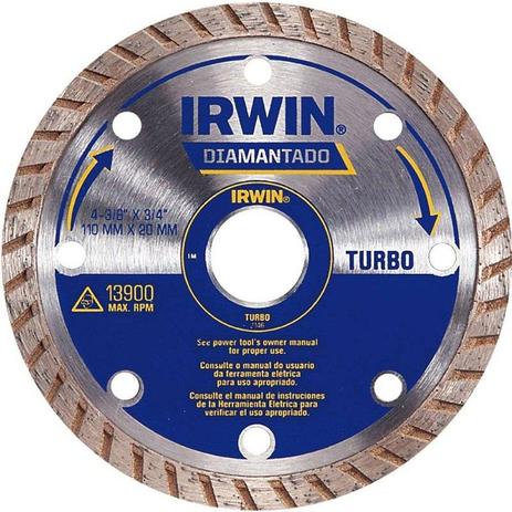 Disco Diamantado Turbo Premium 110mm X 20 Mm Iw2146 Irwin Menor preço em Disco Diamantado Turbo Premium 110mm X 20 Mm Iw2146 Irwin