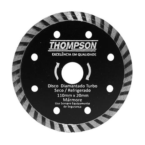 Disco Diamantado Turbo Seco/Refrigerado 4” 105x20mm Thompson Menor preço em Disco Diamantado Turbo Seco/Refrigerado 4” 105x20mm Thompson