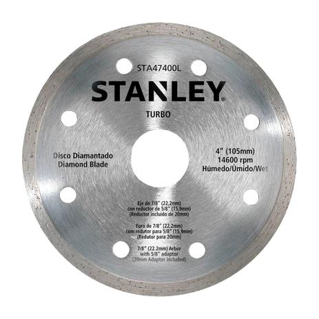 Disco Diamantado Turbo Seco/Refrigerado 4” Stanley Menor preço em Disco Diamantado Turbo Seco/Refrigerado 4” Stanley