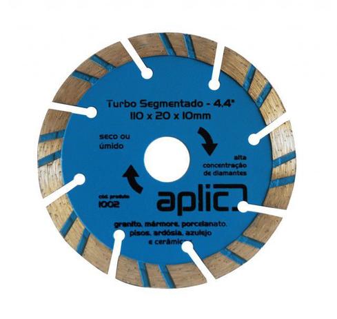 Disco Diamantado Turbo Segmentado 110 x 20 x 10mm 5 Peças - Aplic Menor preço em Disco Diamantado Turbo Segmentado 110 x 20 x 10mm 5 Peças - Aplic