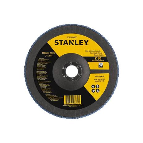 Disco Flap 7x7/8” com Grão Zirconia 80 - Stanley Menor preço em Disco Flap 7x7/8” com Grão Zirconia 80 - Stanley