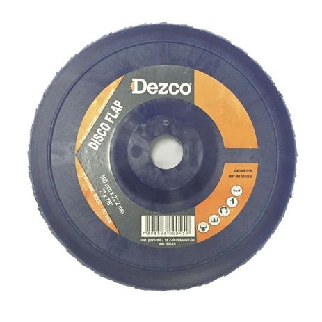 Disco Flap de 7” Grão 60 Fdpl18060 Dezco Menor preço em Disco Flap de 7” Grão 60 Fdpl18060 Dezco