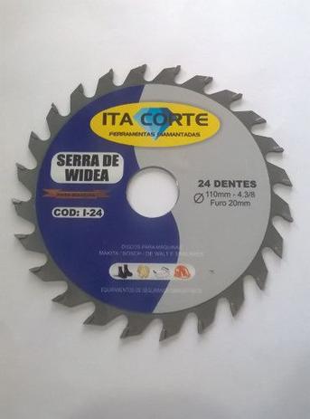 Disco ITA CORTE SERRA DE WIDEA 24 DENTES 110mm-4.3/8 furo 20mm Para MADEIRA Menor preço em Disco ITA CORTE SERRA DE WIDEA 24 DENTES 110mm-4.3/8 furo 20mm Para MADEIRA