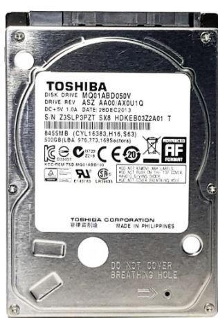 Disco Rígido Interno Toshiba Notebook MQ01ABD-V Series MQ01ABD050V 500GB Menor preço em Disco Rígido Interno Toshiba Notebook MQ01ABD-V Series MQ01ABD050V 500GB