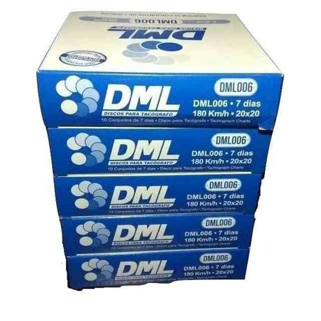 Disco Tacógrafo 7 Dias 180 KM (Kit com 20 Caixas) DML006 Menor preço em Disco Tacógrafo 7 Dias 180 KM (Kit com 20 Caixas) DML006