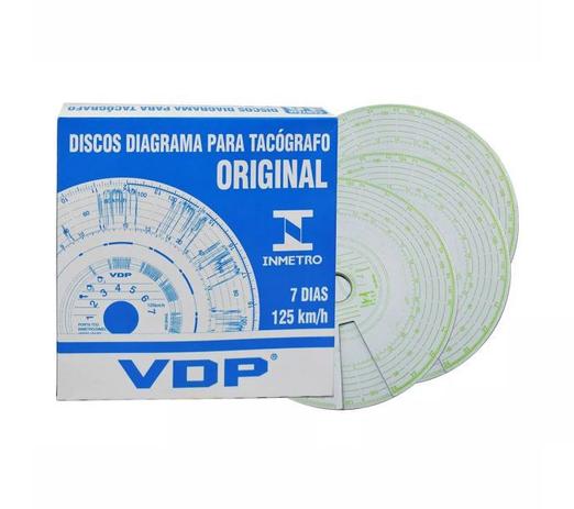 Disco Tacógrafo semanal 7D 125 km/h - Vdp Menor preço em Disco Tacógrafo semanal 7D 125 km/h - Vdp