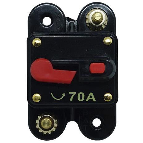 Disjuntor Automotivo 70A Tech One Proteção Som Bateria Resetável Liga Desliga Menor preço em Disjuntor Automotivo 70A Tech One Proteção Som Bateria Resetável Liga Desliga